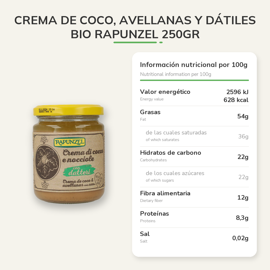 Información nutricional