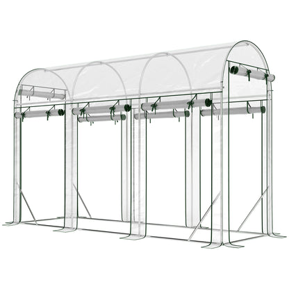 Invernadero De Túnel Outsunny Acero Galvanizado, Plástico Transparente 295x100x197 Cm_0
