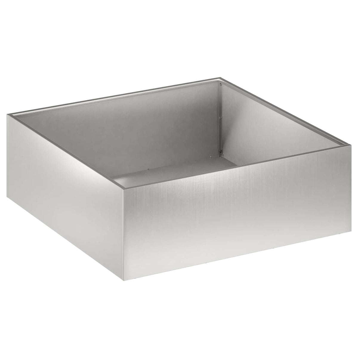 Macetero De Jardín Plateado 60 X 60 X 20 Cm Acero Inoxidable_0