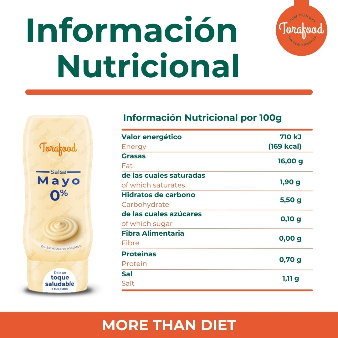 Salsa Zero Mayonesa Torafood 330ml