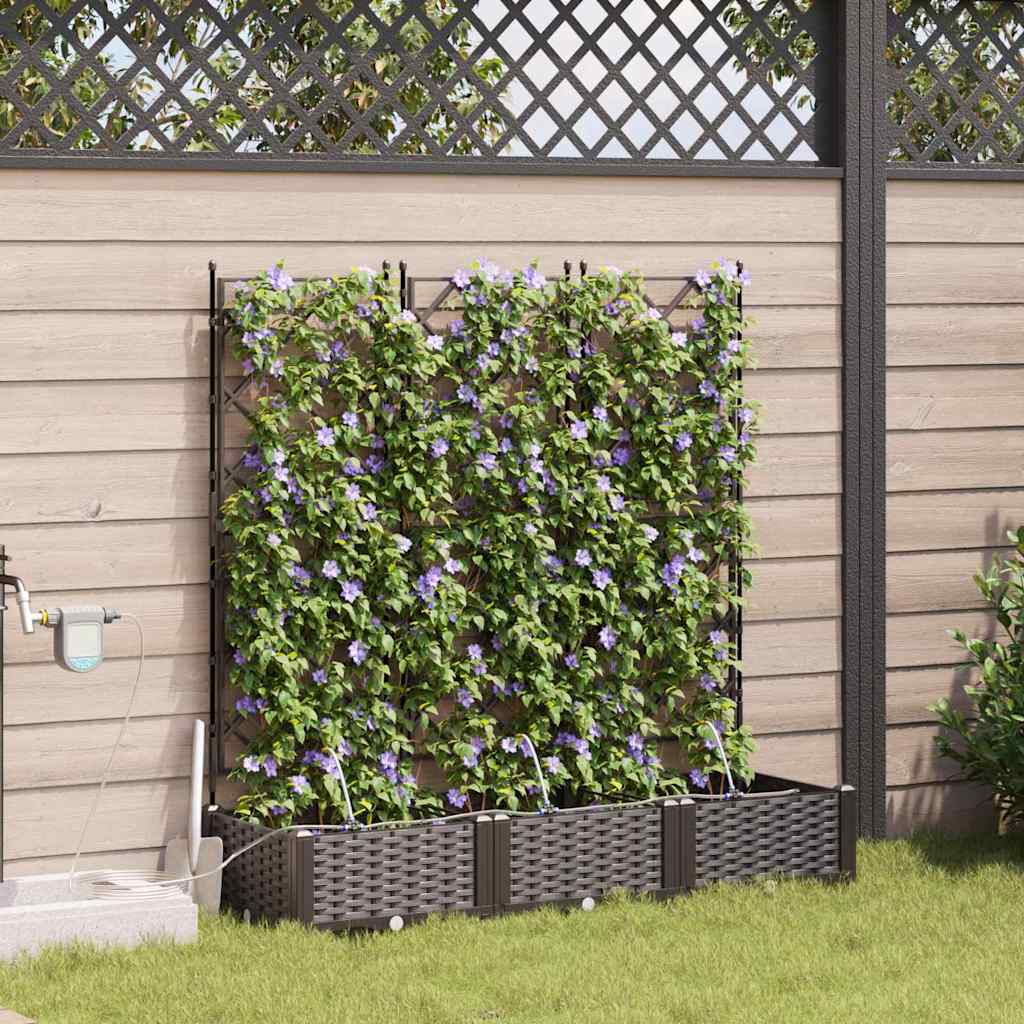 Macetero De Jardín 3 Uds. Marrón 120 X 40 X 126 Cm Pp_2