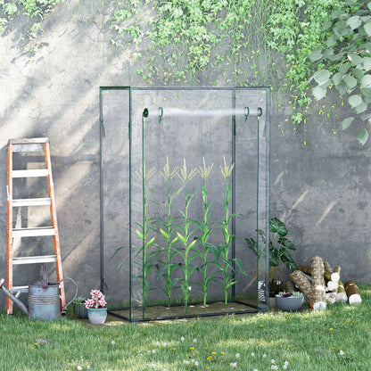 Outsunny Invernadero Con Puerta Enrollable De Acero 100x50x150 Cm Transparente_1