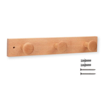 Colgador fresno 3 pomos con textura Lila