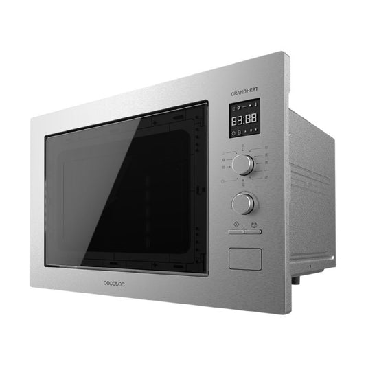Microondas Encrastable Digital De 25 Litros Con Grill Grandheat 2550 Built-in Steel. 1320 W, 8 Funciones, Temporizador, Revestimiento Acero Inox, Pl_0