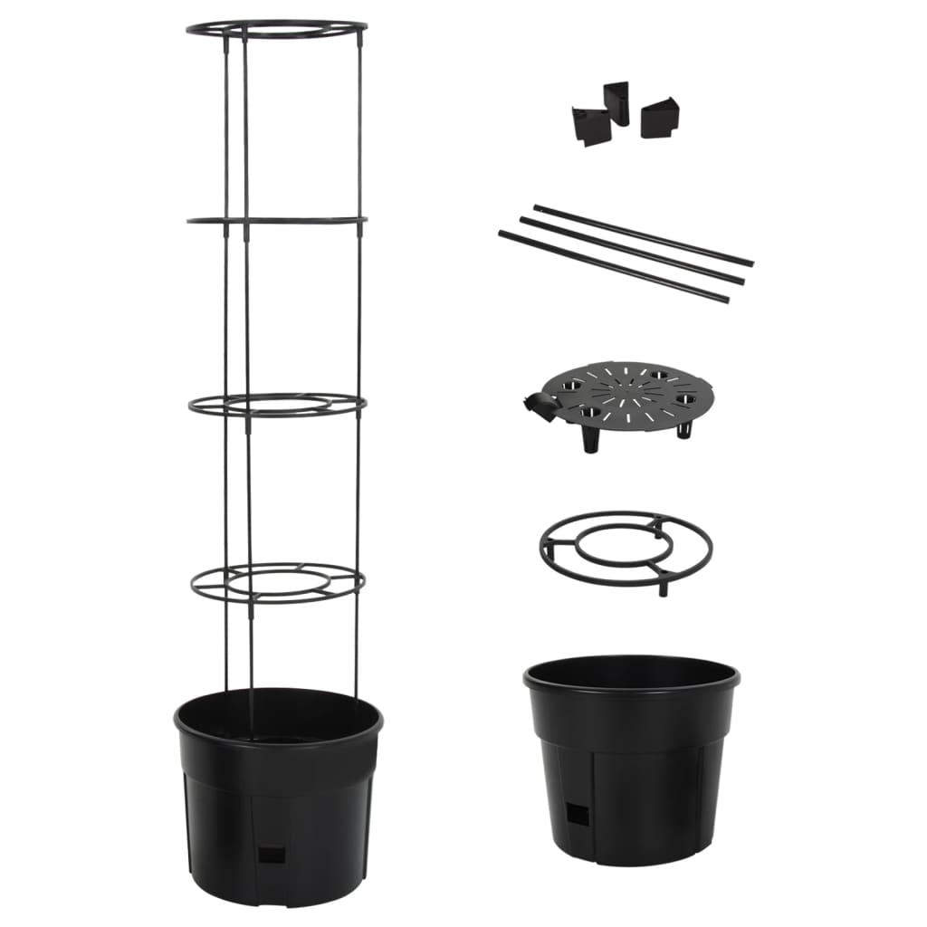 Macetero Para Tomates Polipropileno Gris Antracita Ø39x150 Cm_1