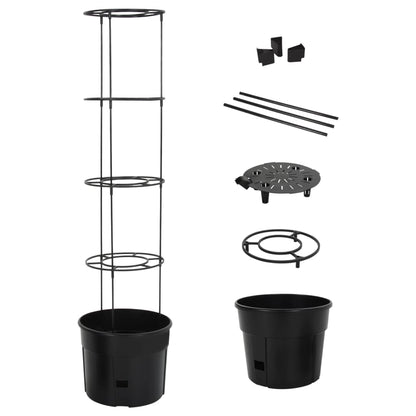 Macetero Para Tomates Polipropileno Gris Antracita Ø39x150 Cm_1