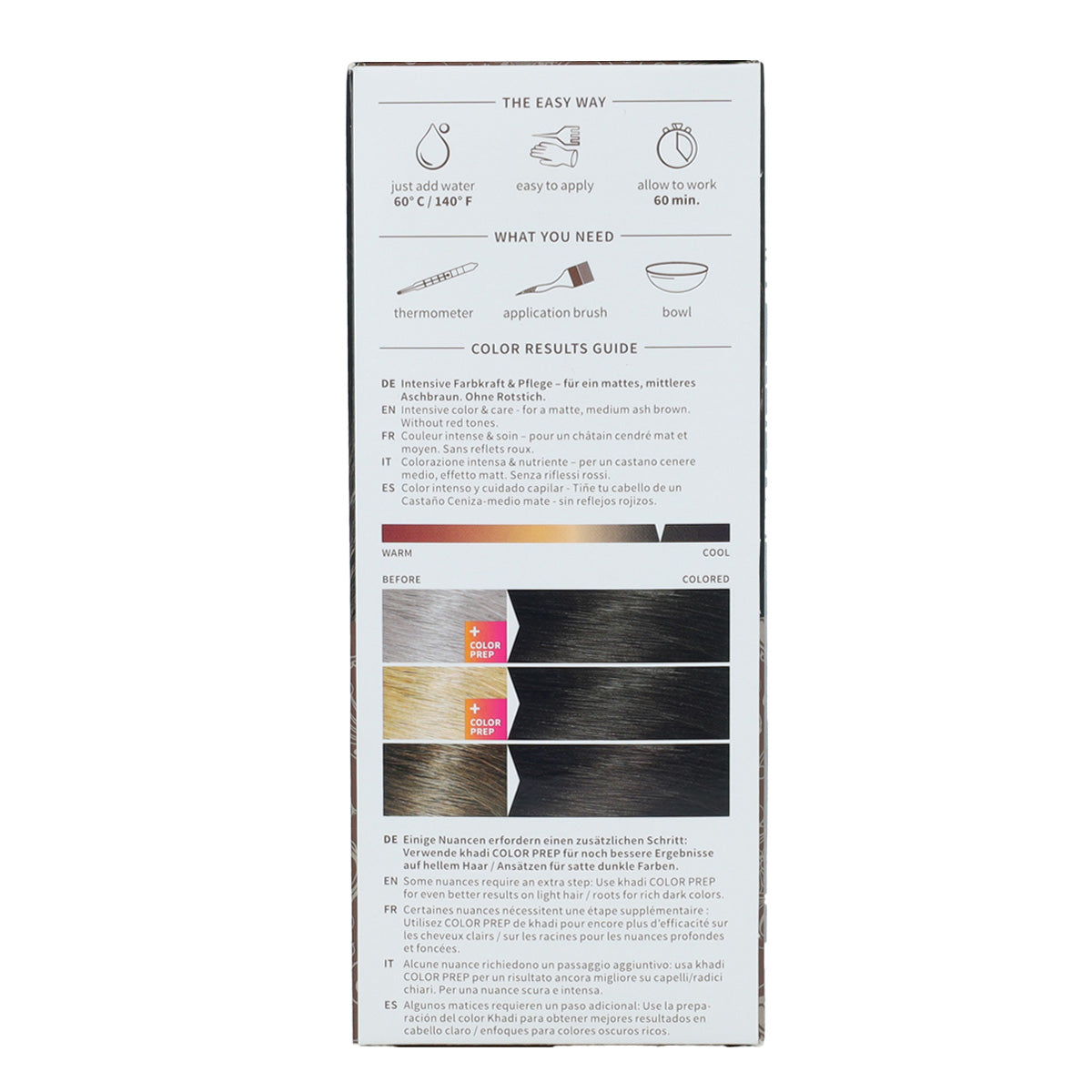 Tinte natural castaño ceniza Khadi 100 g