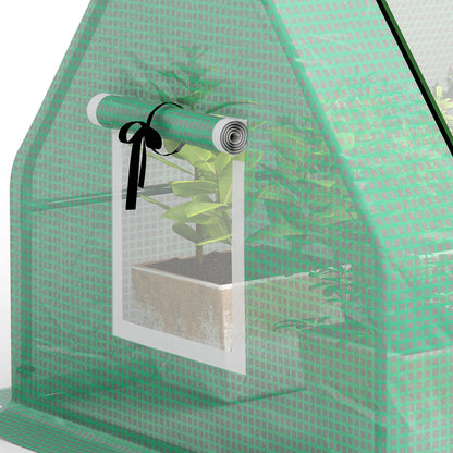Outsunny Invernadero De Terraza 240x90x90 Cm Con Ventanas De Malla Verde_3