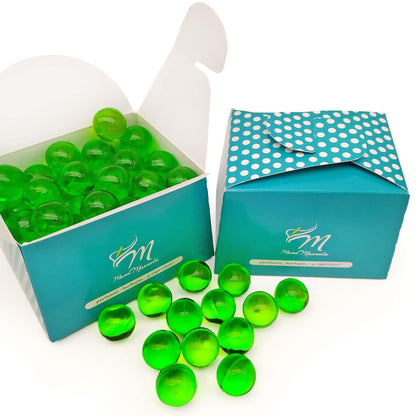 Caja 40 Perlas De Baño Con Aroma A Manzana - Con Aceite De Soja - Hidratante Y Aromática - Forma Bola_0