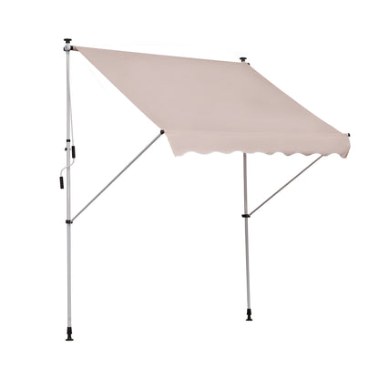Outsunny Toldo Manual Retráctil 200x150x170-280cm Con Manivela Para Terraza_0