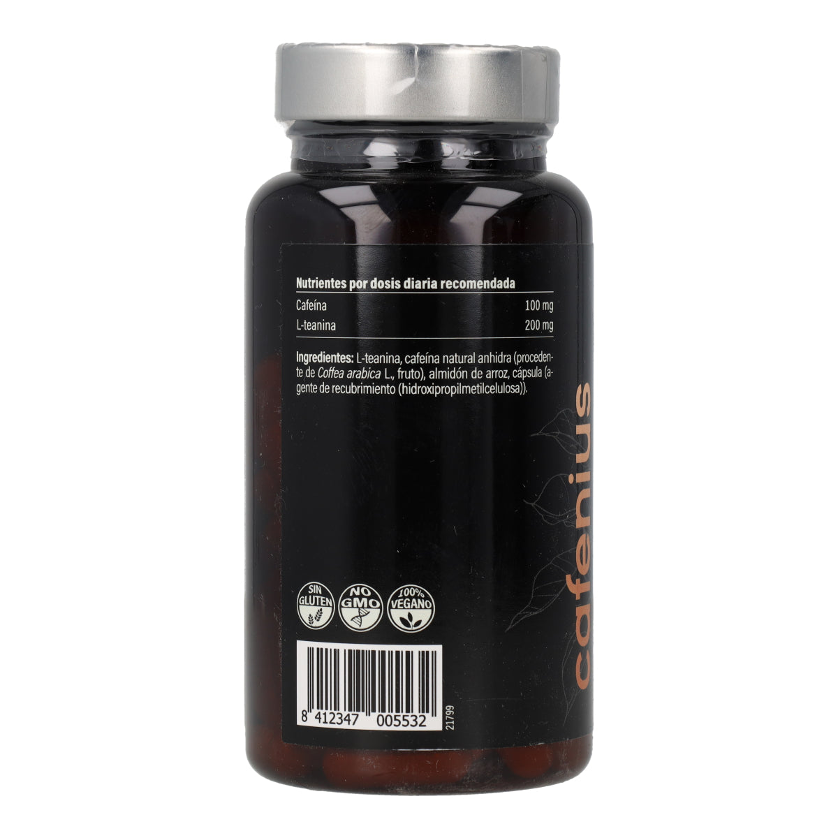 Cafenius cafeína + L-teanina Paleobull 60 cápsulas