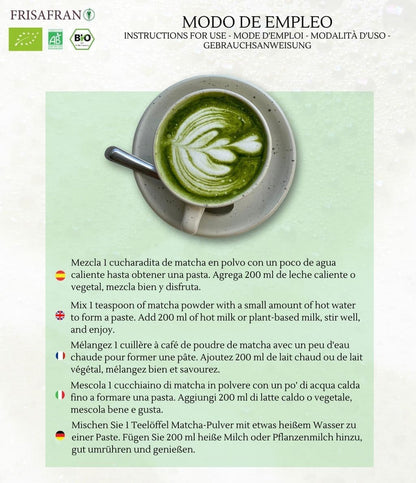 Matcha Latte Ecológico En Polvo | Calidad | Frisafran 200 G_5
