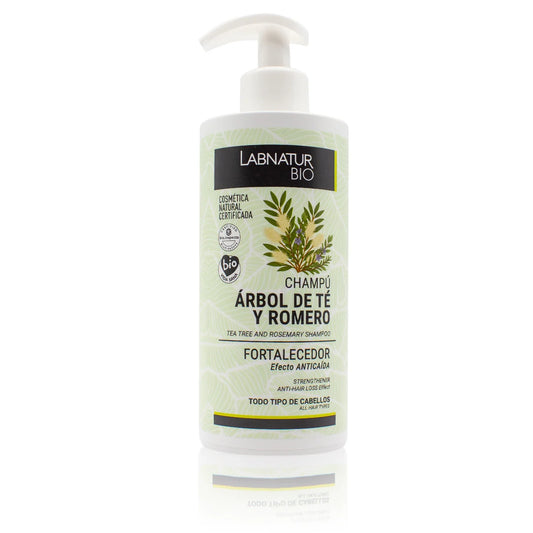 Champú Fortalecedor Árbol de Té y Romero Labnatur Bio 450 ml | Anticaída | Fuerza y Crecimiento | Vegano_0