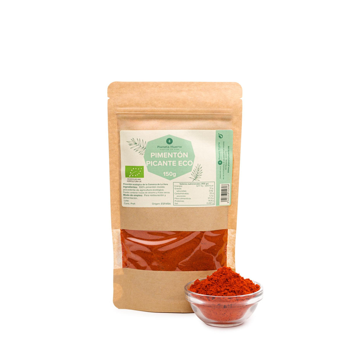 Pimenton picante en polvo ECO Planeta Huerto 150 g
