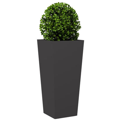 Jardineras 2 Uds De Acero Negro 35x35x75 Cm_3
