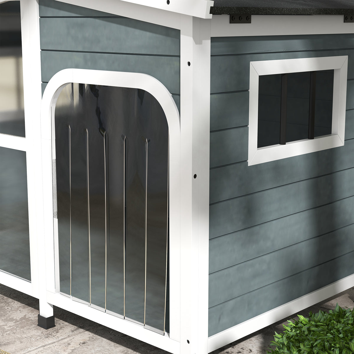 Pawhut Caseta Para Perros Pequeños De Madera 101x66,5x70,5 Cm Gris Oscuro_4
