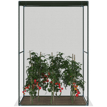 Outsunny Jaula De Cultivo Con Puerta Enrollable Y Marco De Acero 120x120x180 Cm_3