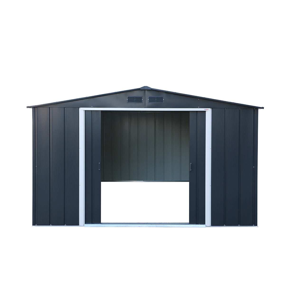 Duramax - Caseta Jardín - Eco Alcoy 10x12 - Metal - Color Gris Antracita_1