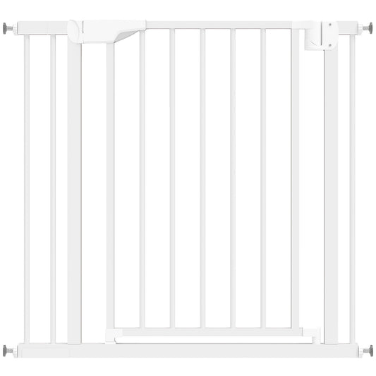 Pawhut Barrera De Seguridad Para Niños Y Perros Ancho De 76-88 Cm Blanco_0