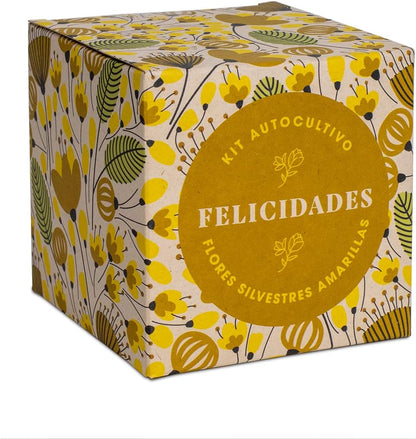 Díselo con Flores "Felicidades" Kit Autocultivo Flores Silvestres Amarillas - Resetea_0