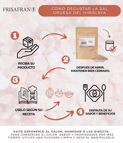 Sal Rosa Del Himalaya Gruesa - Calidad Y Sabor | Frisafran 100 G_1