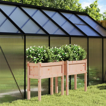 Jardineras Con Patas 2 Uds Madera Maciza De Abeto Douglas_1