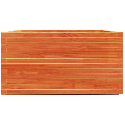Jardinera Madera Maciza De Pino Marrón Cera 90x90x49,5 Cm_5
