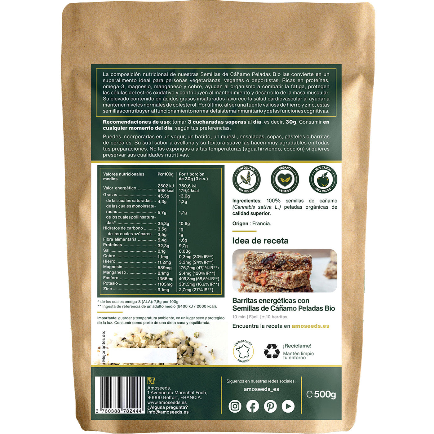 Semillas De Cáñamo Peladas Bio 500g_4