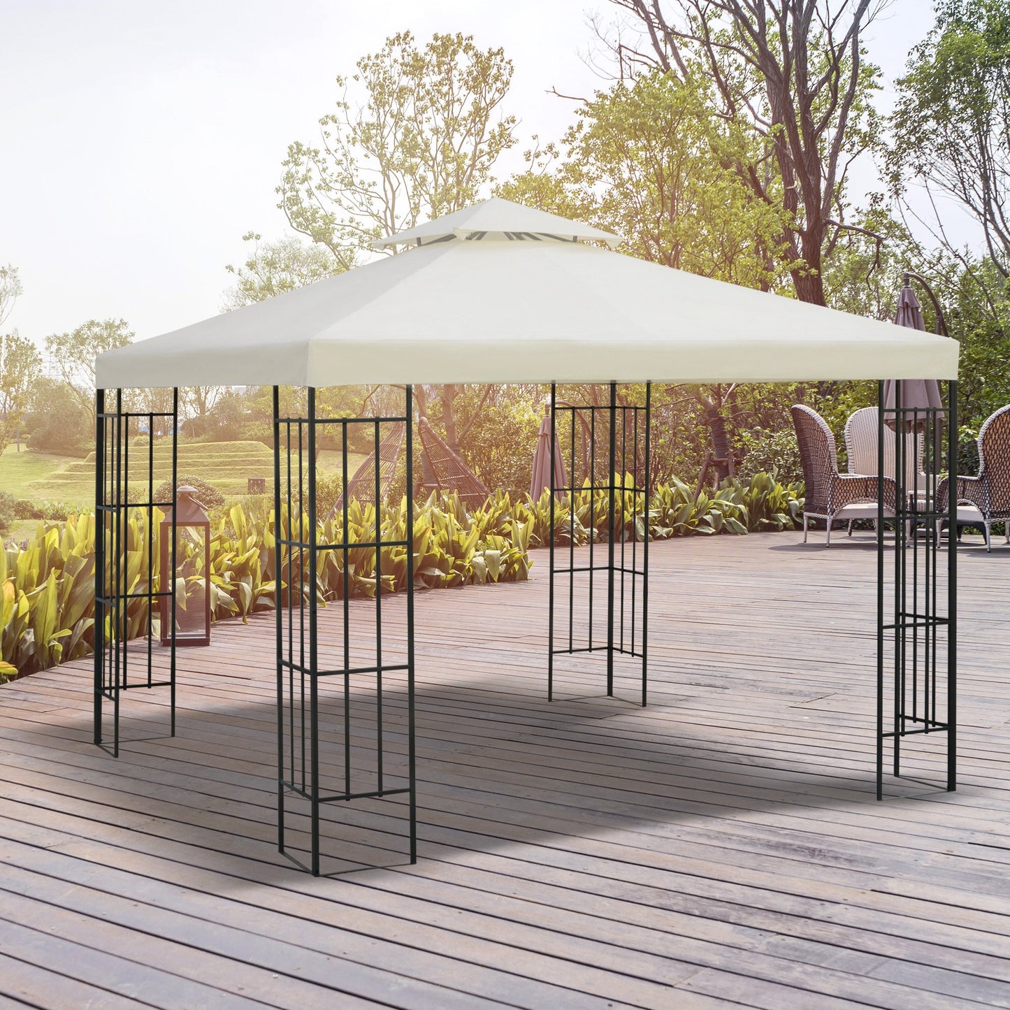 Outsunny Techo De Reemplazo 3x3m Para Estructura De Carpa Cenador_1