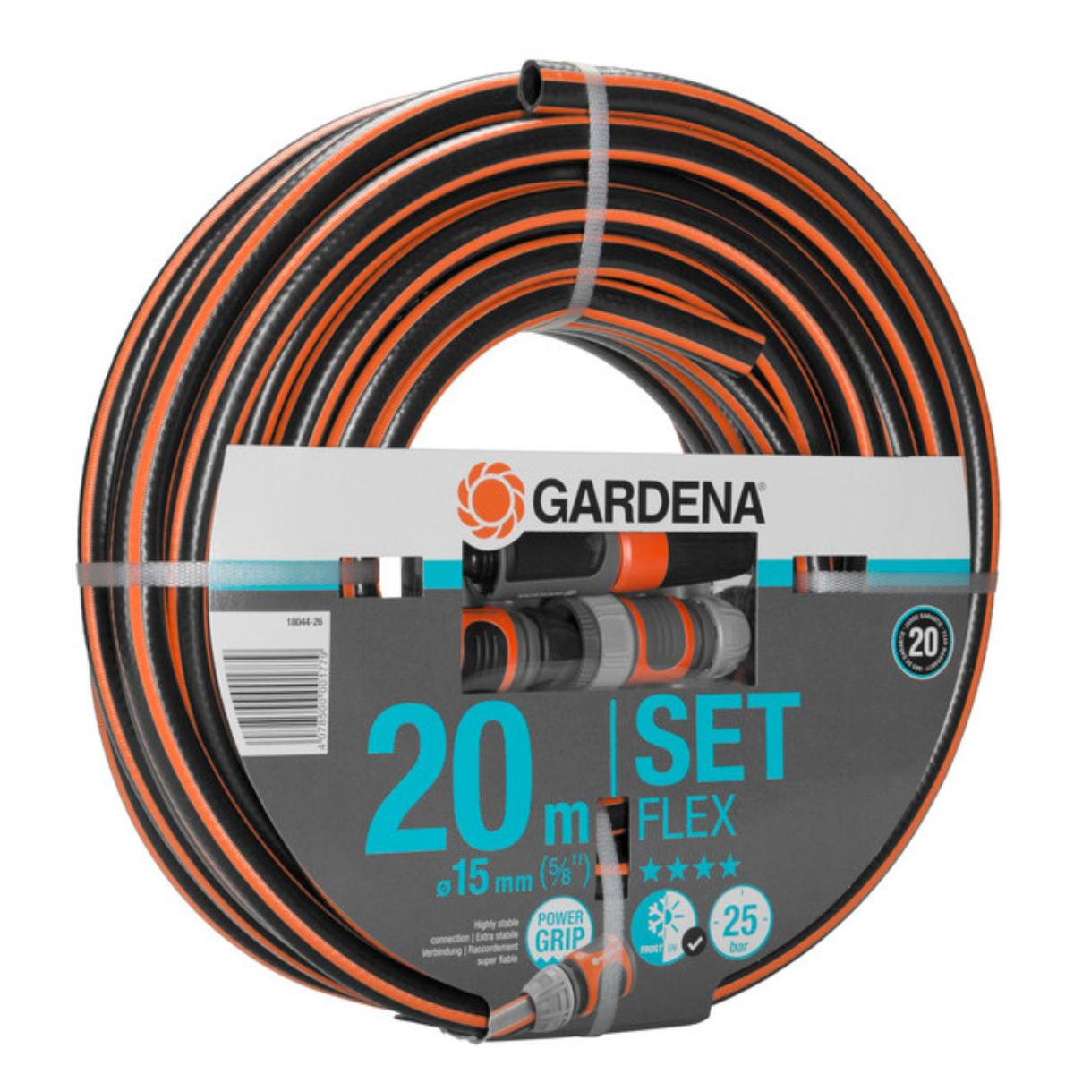 Set manguera flex Gardena 15mm 20m