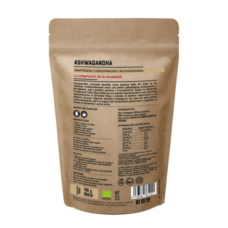 Ashwagandha Bio En Polvo 1kg - Orgánica Superfoods_1