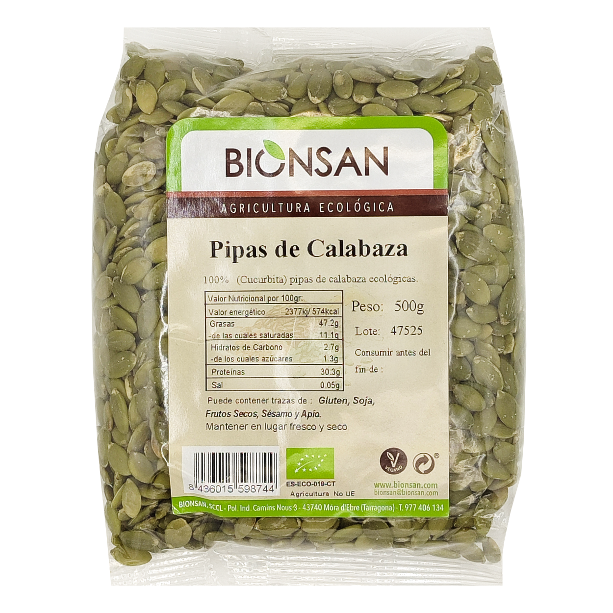 Pipas De Calabaza Cucurbita Eco Bionsan 500gr_0