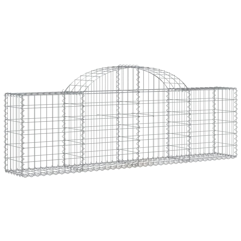 Cestas De Gaviones 4 Uds Forma De Arco Hierro 200x30x60/80 Cm_2