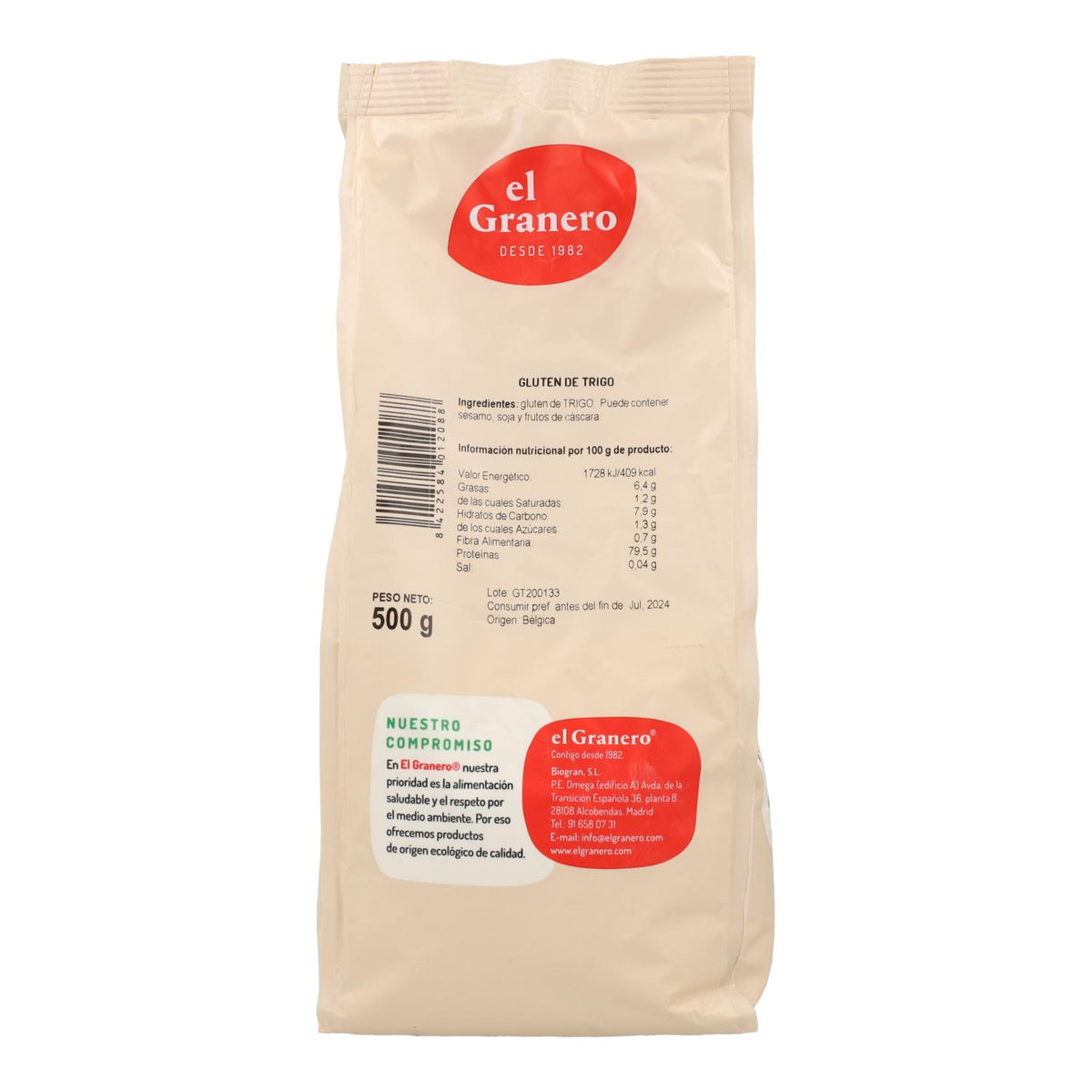 Gluten de trigo El Granero 500 gr
