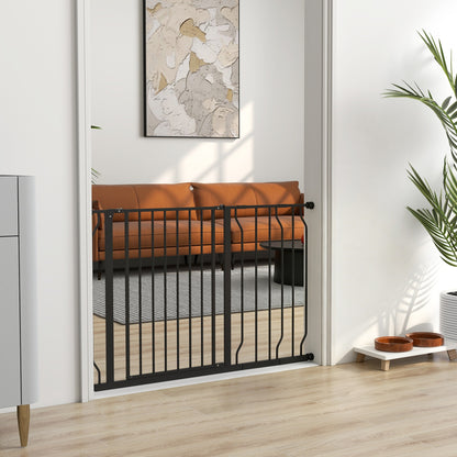 Pawhut Barrera De Seguridad Extensible Con 2 Extensiones 75-115x76 Cm Negro_1