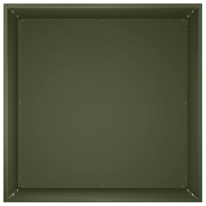 Macetero De Jardín Verde Oliva 40 X 40 X 75 Cm_3
