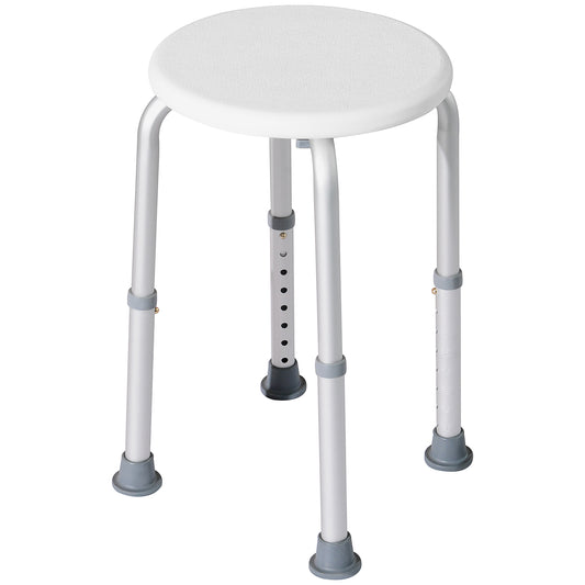 Homcom Taburete De Ducha Con Altura Regulable Antideslizante Carga 136 Kg_0