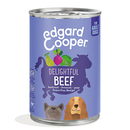 Comida húmeda para perros Carne de Vacuno Edgard &amp; Cooper 400 g
