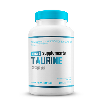 Taurina 1000mg - 90 Cápsulas Vegetales - Taurina - Smart Supplements_0