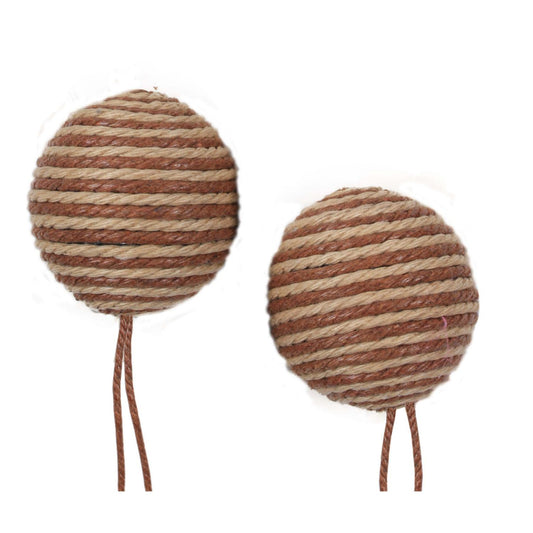 Juguete Para Gato, Pack De 2 Pelotas De Cuerda. De 4,5cm De Diámetro Y Suave Sonido Al Mover. Wuapu_0