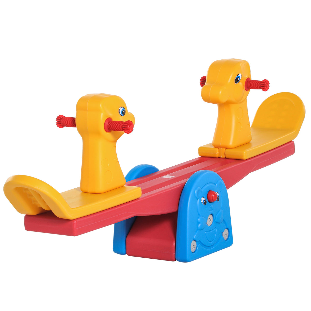 Homcom Balancín Para Niños Sube Y Baja Con Respaldo Carga 20kg Por Asiento Forma_0