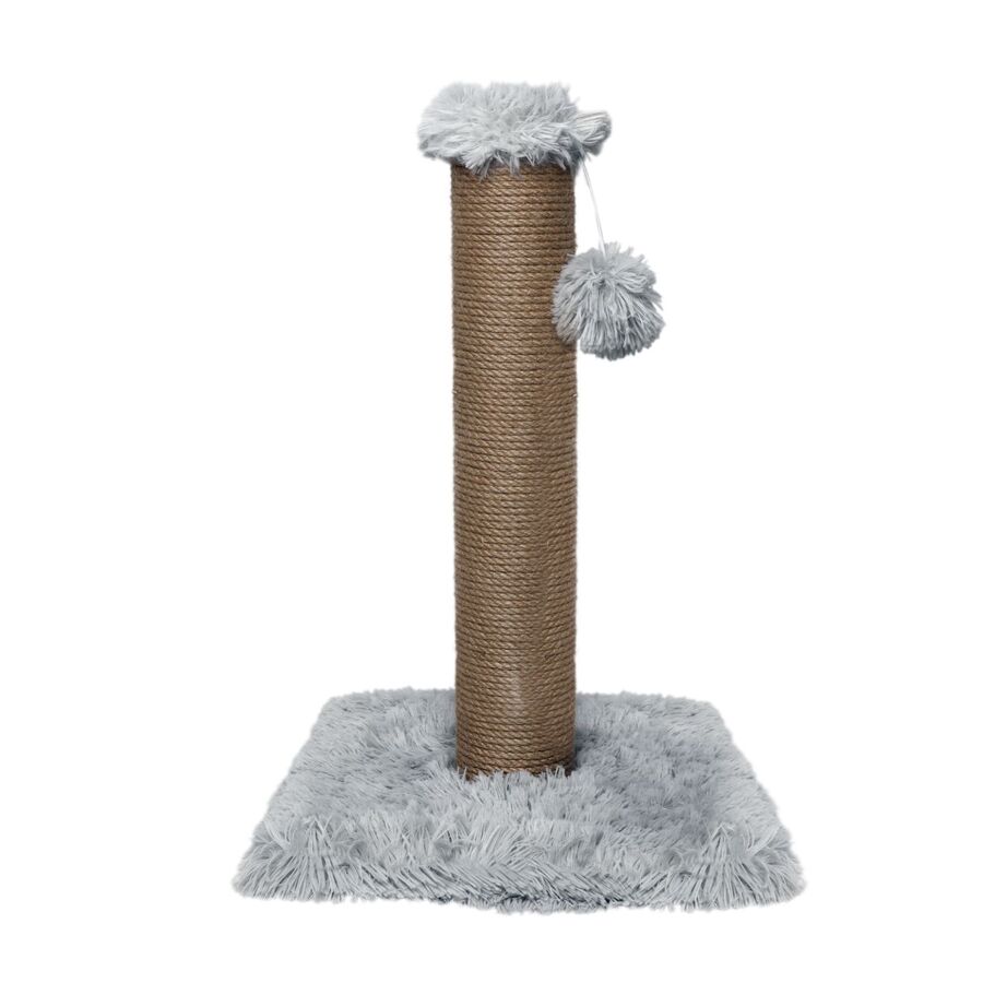 Poste Rascador Para Gato Wuapu De 55cm De Alto En Color Gris. Base De 34x34 Cm. Para Gatos Pequeños_0