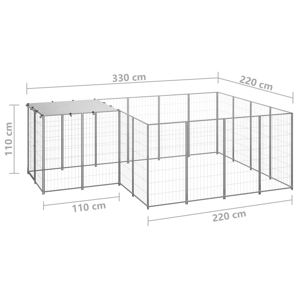 Perrera Plateada 6,05 M² Acero_5