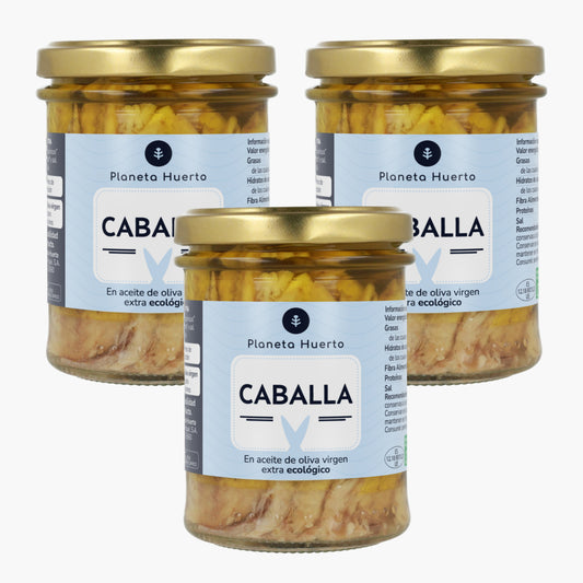 Pack 3x Caballa en aceite de oliva virgen extra ECO Planeta Huerto 190 g