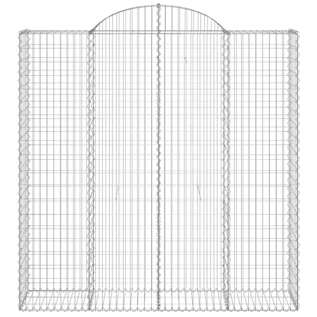 Cestas De Gaviones 9 Uds Forma De Arco Hierro 200x50x200/220 Cm_3