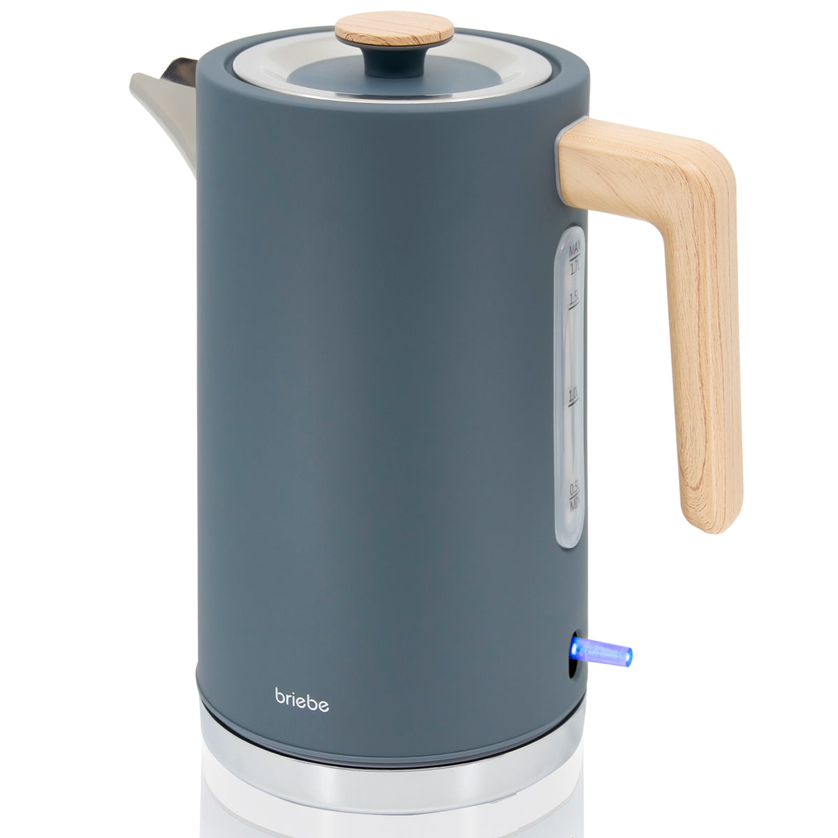 Briebe Nordic Hervidor Agua Eléctrico 1,7l Inalámbrico Ebullición Rápida, Libre De Bpa, Base De 360°, Kt1165gry, Gris_0