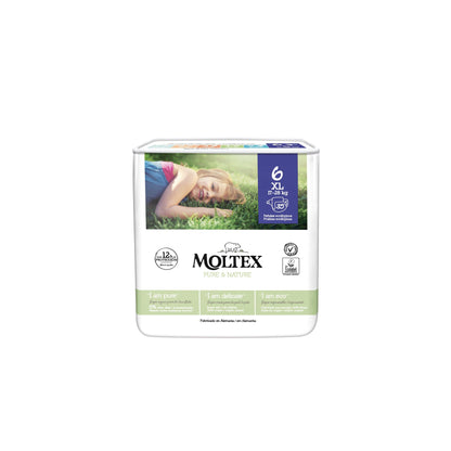 Pañales Moltex Pure &amp; Nature T6 (17-28 kg), 35 Uds