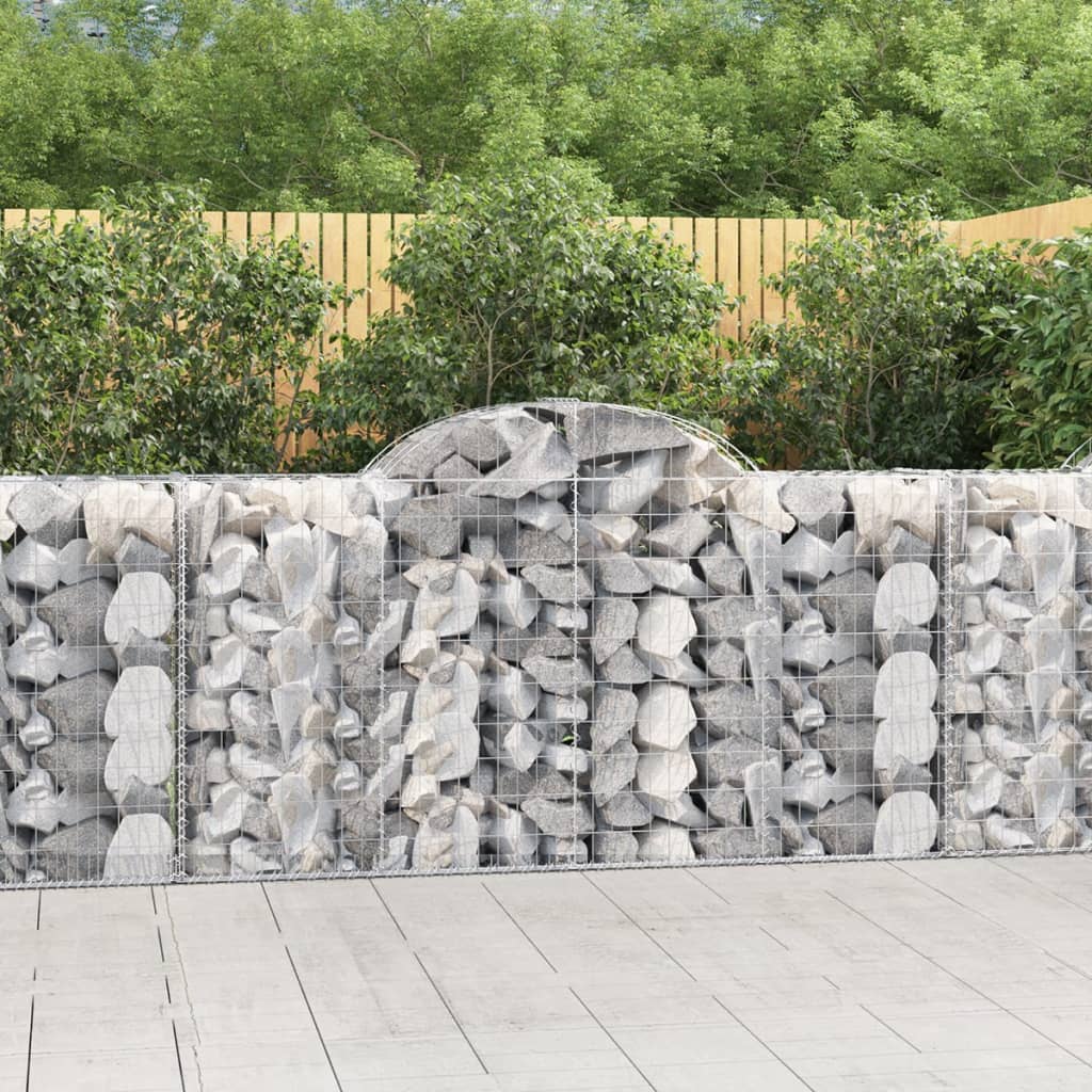 Cestas De Gaviones 5 Uds Forma De Arco Hierro 200x50x100/120cm_1