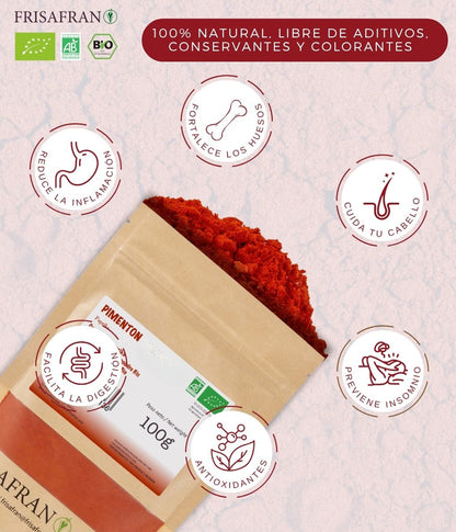 Pimentón En Polvo Ecológico | Sabor Dulce 40 G_1