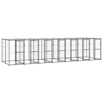 Perrera De Exterior De Acero Con Techo 16,94 M²_1